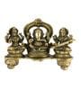 Ganesh Laxmi Saraswati Set Gold Brass Idol