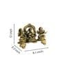 Ganesh Laxmi Saraswati Set Gold Brass Idol