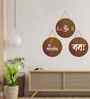 Set of 3  Ganesh Mantra Spiritual Wooden Wall Hanging
