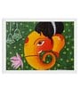 Ganesh With Lotus Handmade Acrylic Paint On Canvas Unframed