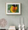 Ganesh With Lotus Handmade Acrylic Paint On Canvas Unframed