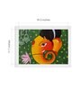 Ganesh With Lotus Handmade Acrylic Paint On Canvas Unframed