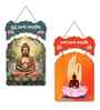 Set of 2  Buddha Wooden Wall Hanging