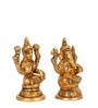 Ganesha & Lakshmi Ji Brass Religious Idol