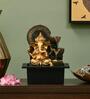 Ganesha Arc Antique Gold Polyresin Water Foutain