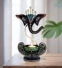 Ganesha Brown Garfield Metal Table Tea Light Holder