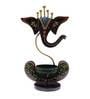 Ganesha Brown Garfield Metal Table Tea Light Holder