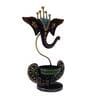 Ganesha Brown Garfield Metal Table Tea Light Holder