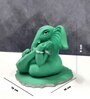 Ganesha Green & White Polyresin Ganesha Idol