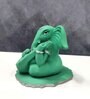 Ganesha Green & White Polyresin Ganesha Idol