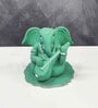 Ganesha Green & White Polyresin Ganesha Idol
