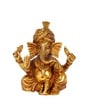 Ganesha Lakshmi Saraswati Brass Religious Idol