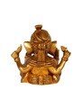 Ganesha Lakshmi Saraswati Brass Religious Idol