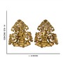 Ganesha Laxmi 6 Diya Pair Brass Religious Idol