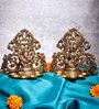 Ganesha Laxmi 6 Diya Pair Brass Religious Idol