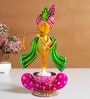 Ganesha Magenta Metal Table Tealight Candle Holders