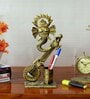 Ganesha Gold Metal Pen Stand