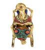 Ganesha Multicolour Brass Idol