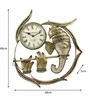 Ganesha Multicolour Iron Wall Clock