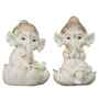 Ganesha on Lotus Idols-Set of 2