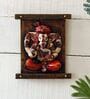 Ganesha On Meditation Wooden Fiber Wall Art