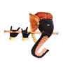 Ganesha Playing Flute Multicolour Iron (Pack of 2) Wall Art