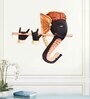 Ganesha Playing Flute Multicolour Iron (Pack of 2) Wall Art