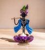 Ganesha Purple Metal  Table Tea Light Holder