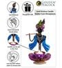 Ganesha Purple Metal  Table Tea Light Holder