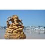 Lord Ganesha Brown Wood Frame Art Panel Set of 4