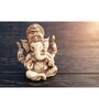 Lord Ganesha's Brown Wood Framed Spiritual Art Panel Set of 4