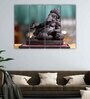 Lord Ganesha's Grey Wood Framed Spiritual Art Panel Set of 4