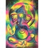 Lord Ganesha Multicolour Wooden Framed Spiritual Art Panel Set of 4