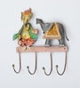 Ganesha With Elephant  Multicolour Iron  Key Holder