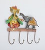 Ganesha With Elephant  Multicolour Iron  Key Holder