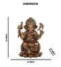 Ganesha With Laddu Brass Gold Religious Idol