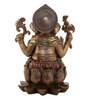 Ganesha With Laddu Brass Gold Religious Idol