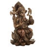 Ganesha With Laddu Brass Gold Religious Idol