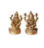 Ganesha With Laxmi On High Base Brass Religious Idol