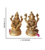 Ganesha With Laxmi On High Base Brass Religious Idol
