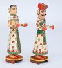 Gangor
Handpainted ( Set Of 2) Multicolour Wood Showpiece