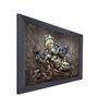 Ganpati Framed Multicolour Synthetic Art Prints
