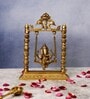 Ganpati Sitting On Jhula Brass Religious Idol