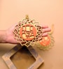 Gold & Orange Premium MDF Ganpati Wall Hanging with Mandala Art