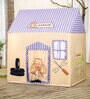Garage Kids Tent House In Blue And Beige Colour