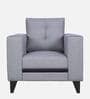 Garcia Fabric 1 Seater Sofa in Grey Colour