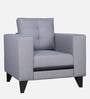 Garcia Fabric 1 Seater Sofa in Grey Colour