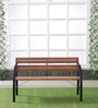 Garden Metal 2 Seater Bench in Natural Finish