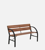 Garden Metal 2 Seater Bench in Natural Finish
