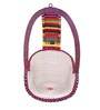 Garden Wicker Swing in Pink Multi Colour